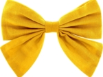 Bow tie hair slide yellow ochre