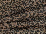Jacquard fabric mocha quilted leopard