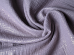 Cotton Fabric ex2422 double gauze purple glitter