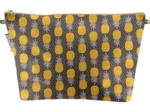 Cosmetic bag with flap pineapple