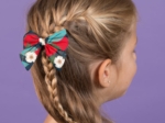 Bow tie hair slide mandarina
