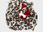 Large Two-Tone Scrunchie leopard - red