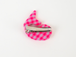 Whale clip neon pink gingham