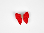 Mini bow tie clip red