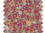 Coated fabric ex2342 orange pink multiflowers