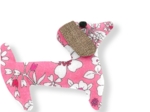 Basset hound hair clip pink violette