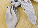 Short tail scrunchie  glitter linen