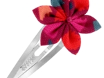 Star flower hairclip pompons cerise