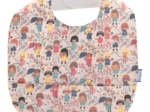 Coated fabric bib petites filles pop