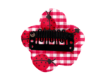 Mini Flower petal hair slide ladybird gingham