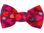 Small bow hair slide pompons cerise