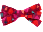 Ribbon bow hair slide pompons cerise