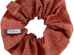 Scrunchie lurex terracotta gauze