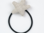 Pony-tail elastic hair star  glitter linen