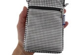 Quilted phone pocket vichy noir