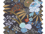 Cotton fabric ex2217 navy vintage bouquet