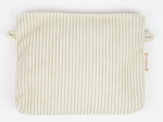 Coton clutch bag white large corduroy