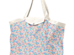 Tote bag with a zip champêtre bleuté