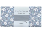 Coupon tissu 50 cm ex2337 sky blue lilac floral mini