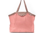Pleated tote bag - Medium size powdered gold triangle