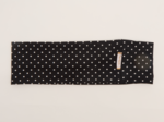 Stretch jersey headband  pois blanc noir