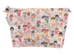 Cosmetic bag with flap petites filles pop