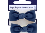 Small elastic bows ink blue