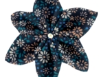 Star flower 4 hairslide paquerette marine