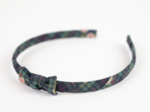 Thin headband tartan fleuri