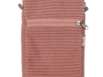 Quilted phone pocket blush pink corduroy