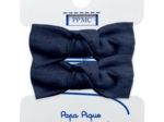 Small elastic bows navy blue