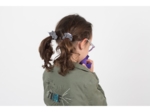 Mini Scrunchie gauze gray gold