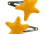 Star hair-clips yellow ochre