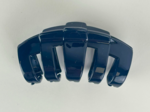 Large Rounded Hair Clip lacquered navy