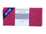 Coupon tissu 50 cm fuchsia gold star