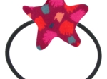 Pony-tail elastic hair star pompons cerise