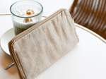 Wallet Charlie golden linen