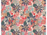 35cm coated fabric coupon cerise en fleur