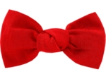 Small bow hair slide tangerine red