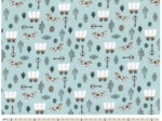 Cotton fabric bleu western