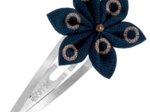 Star flower hairclip bulle bronze marine