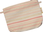 Tiny coton clutch bag silver pink striped
