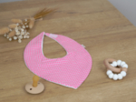 bandana bib neon pink gingham
