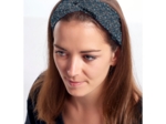 crossed headband paquerette marine