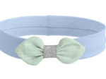 Jersey knit baby headband gaze vert d'eau