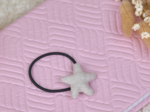 Pony-tail elastic hair star  glitter linen
