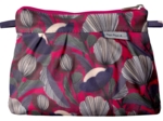 Mini Pleated clutch bag fuchsia poppy