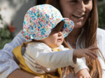 Sun Hat for baby champêtre bleuté