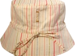 Sun hat adjustable-size T2 silver pink striped