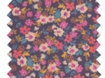 Coated fabric hippie fleurie